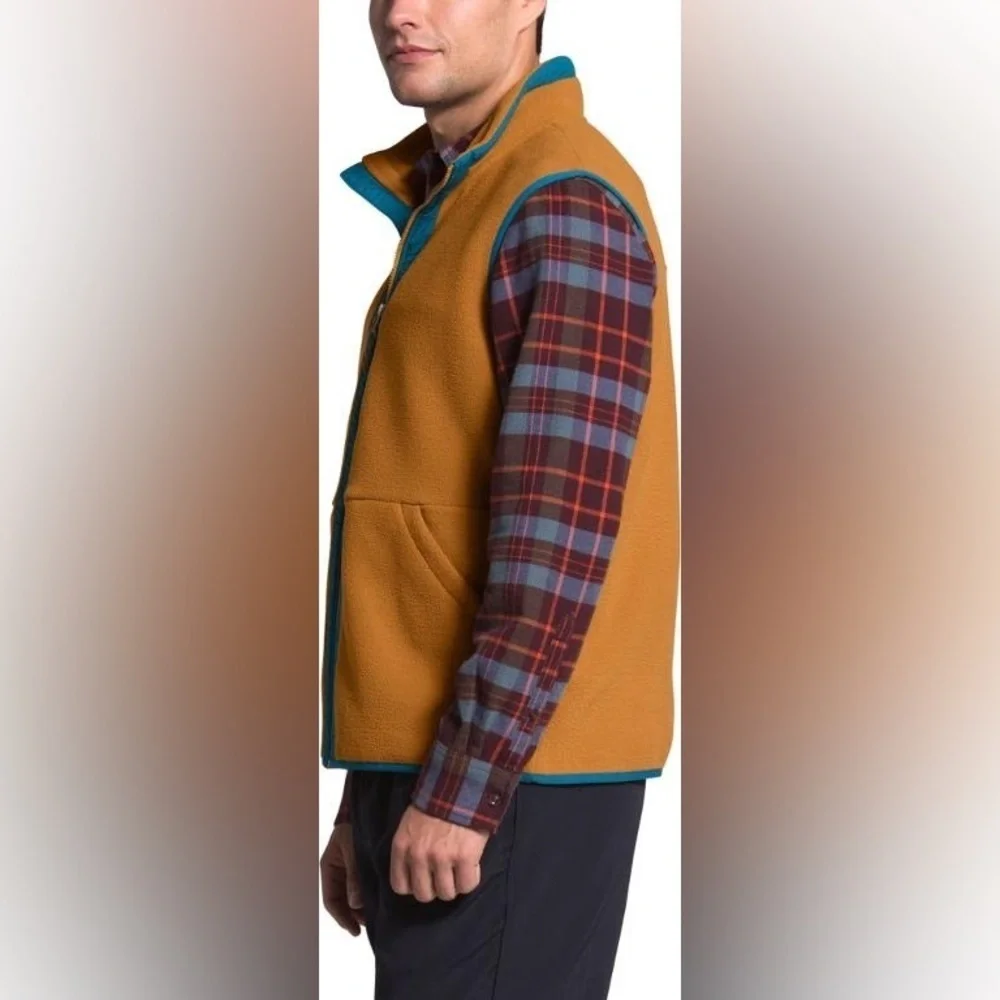 The North Face Carbondale Fleece Vest Timber Tan/Mallard Blue